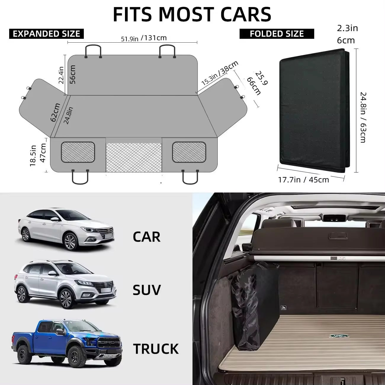 PawLounge Extender™ The Ultimate Dog Car Seat